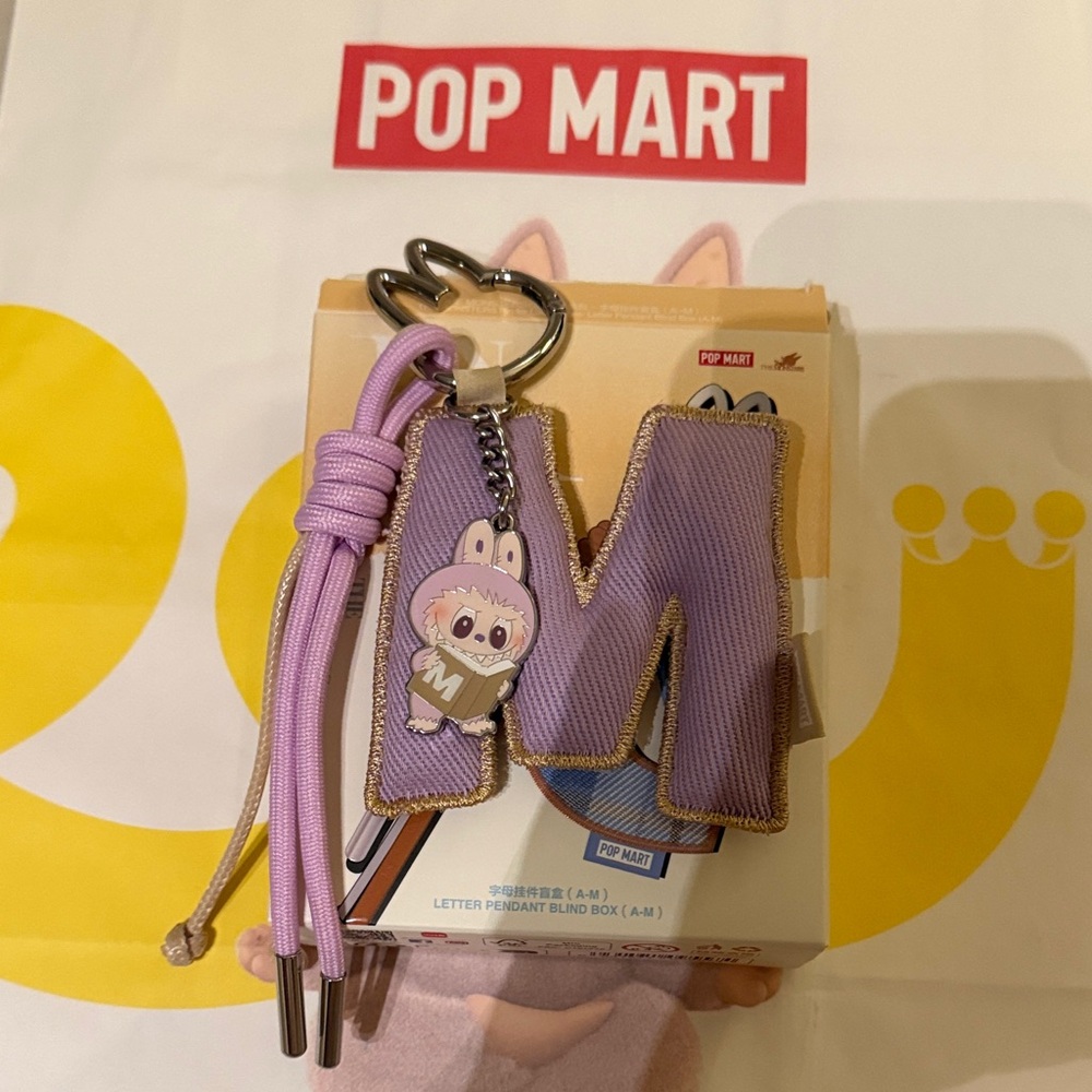 Labubu Pin for Love - Letter M Pendant